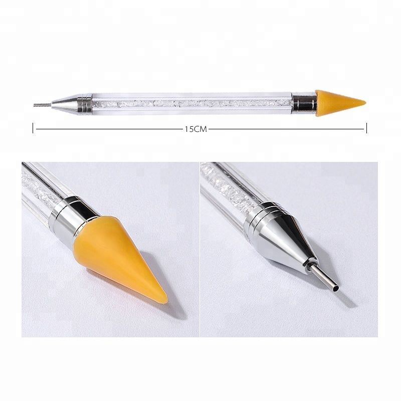 Nail Art Tool Dual Ended Crystal Beads Handle Nail Dotting Pen Rhinestone Studs Picker