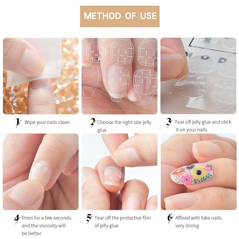 Nail Art 24pcs Sheet Adhesive Nail Glue Tabs AK01