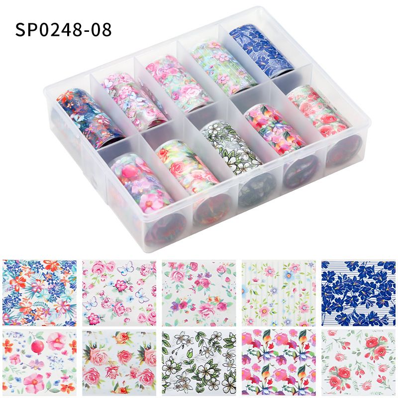 Nail Art Sticker Butterfly Heart Flower Snake Zebra Starry Transfer Foil