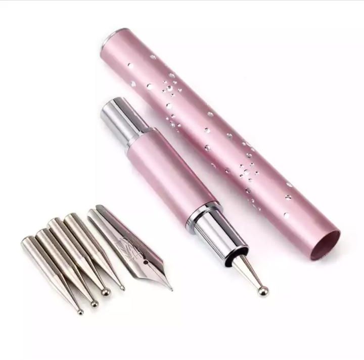 6 heads Nail Art Calligraphy Pen Dotting Drawing Painting UV Gel Acrylic Liner Tool