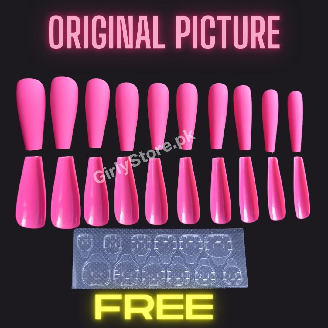 Hot Seller 20pcs Long Glossy Ballerina Coffin Colored Nails (D04)