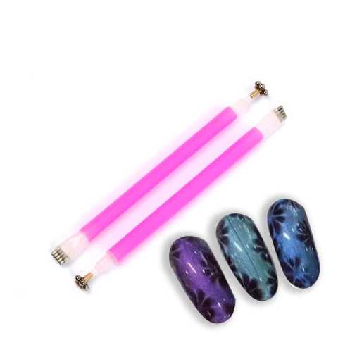 Nail Art Double Head Magnetic Drawing Pen 3D Magic Manicure Tool for Cat Eyes Gel Polish