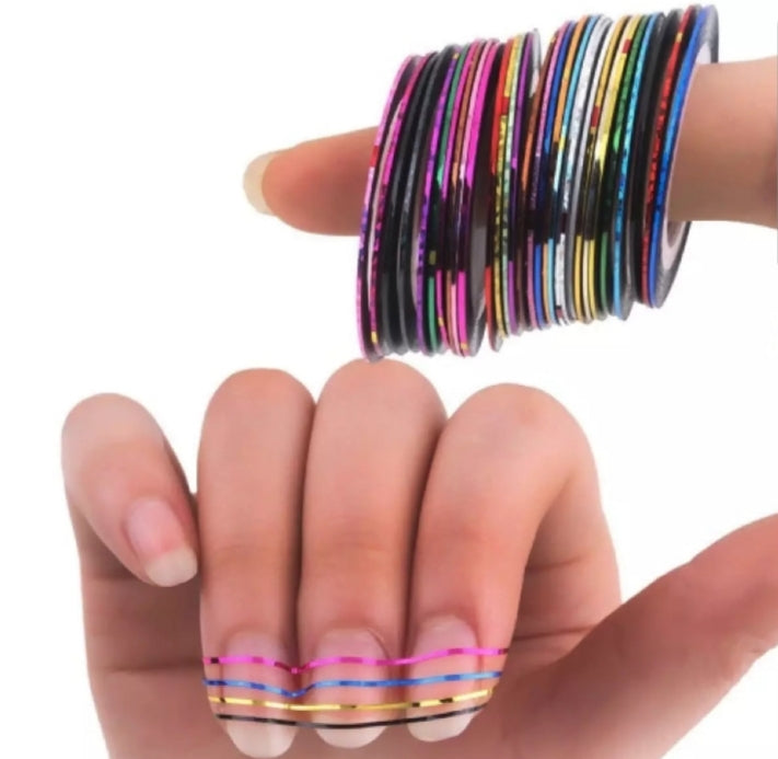 Pack of 10  Rolls Nail Art Striping Tape DIY Tool Nail Decoration