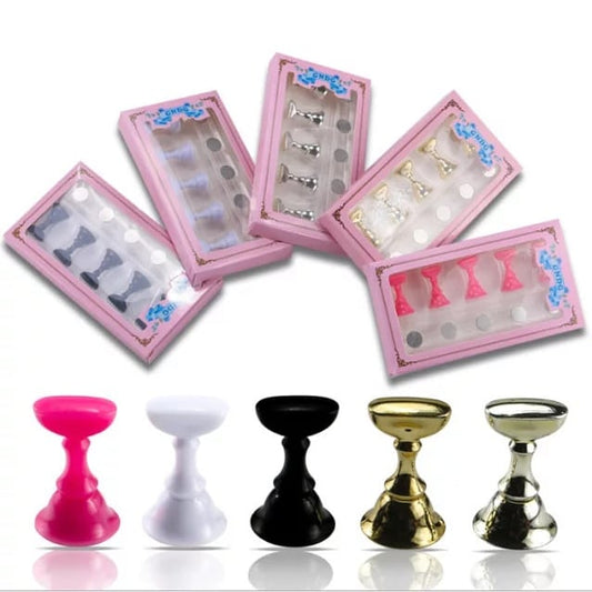 5pcs Megnetic Chess Nail Holder Stand