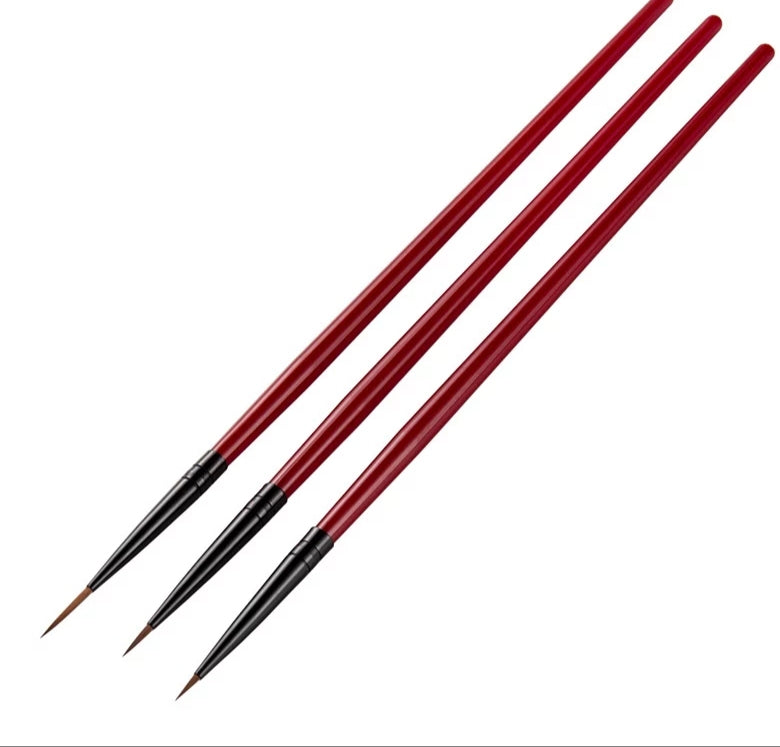 3Pcs Set Nail Art Thin Brushes Dotting Painting Drawing Lines