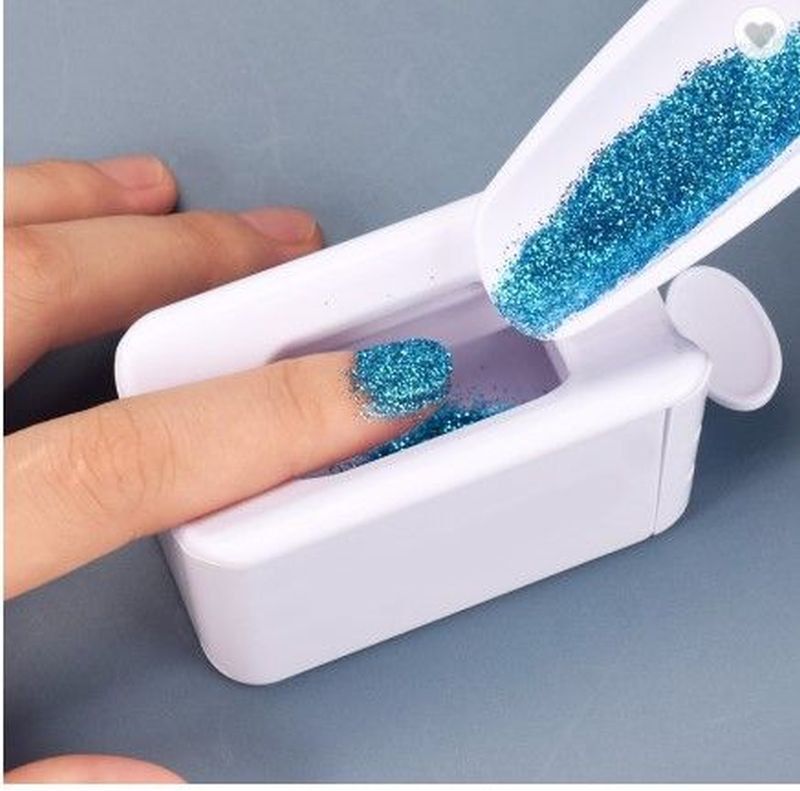 Magic Dipping Powder Recycling Tray Glitter Storage Box Manicure Tool