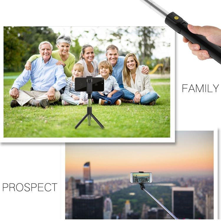 3 in 1 Wireless BlueTooth Selfie Stick cum Tripod Stand with Shutter Remote Control