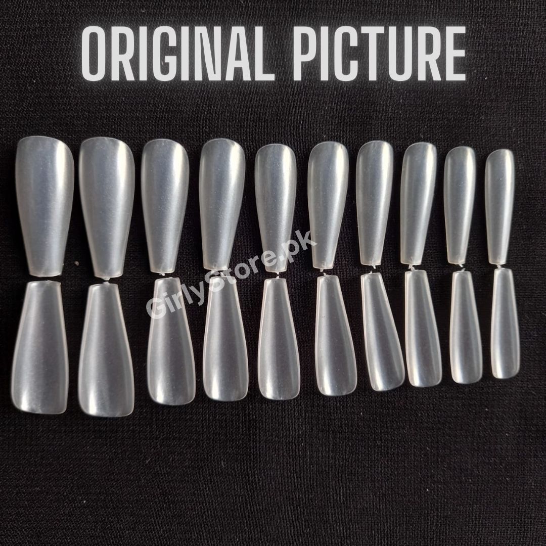 D08 Hot Seller 20pcs Long Glossy Ballerina Coffin Colored Nails