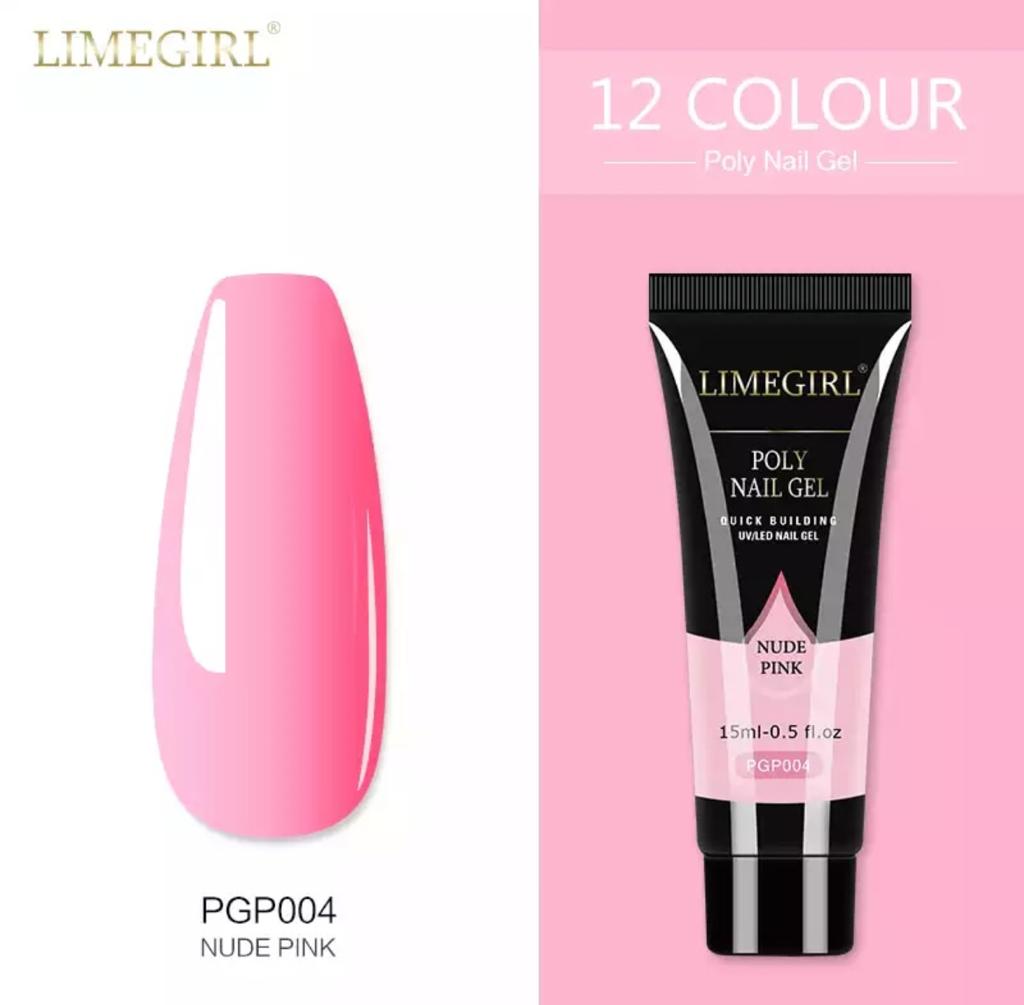 LimeGirl 15ml Nail Art Solid Colors PolyGel PGP Poly Gel Quick Building Nail Extension Poly Nail Gel