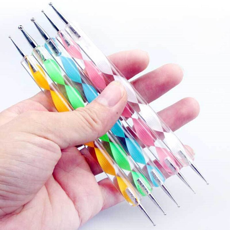 5pcs set Two Way Nail Art Dotting Tool