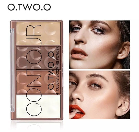 O.TWO.O  4 Colors Long-Lasting Face Shading Grooming Powder Contour Palette