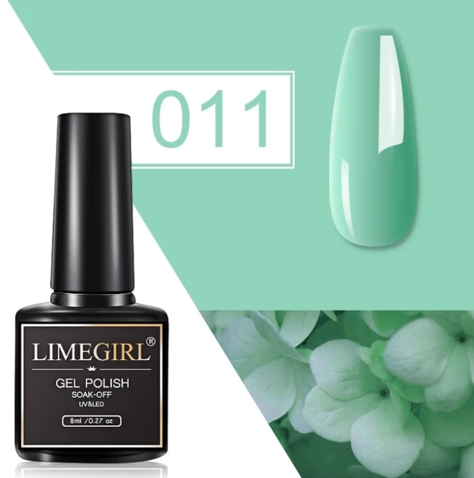 Limegirl 8ml Nail Art Gel Polish Soak- Off UV & LED Nail Paint