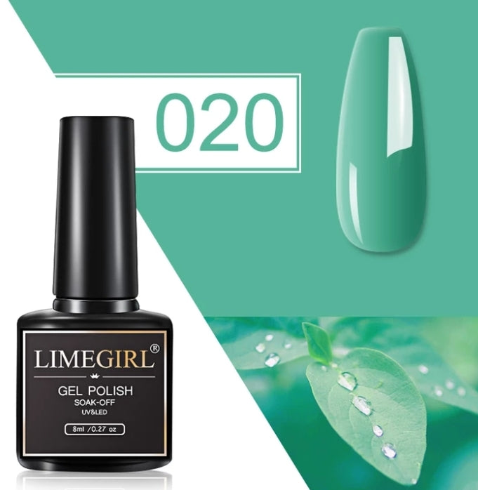 Limegirl 8ml Nail Art Gel Polish Soak- Off UV & LED Nail Paint