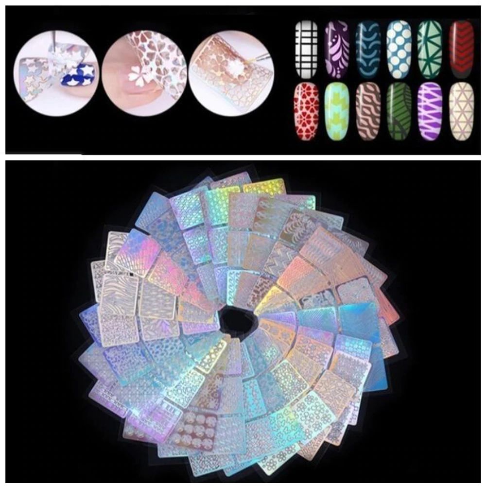 Nail Art 3D Hollow Venyl Sheets For Nail Decoration