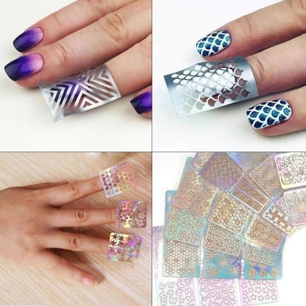 Nail Art 3D Hollow Venyl Sheets For Nail Decoration