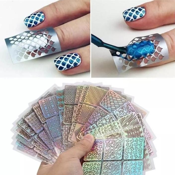 Nail Art 3D Hollow Venyl Sheets For Nail Decoration