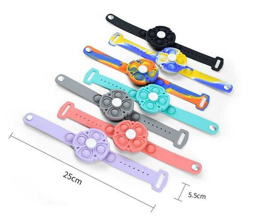 New Arrival Anti Stress 3D Popit Rotating Bracelet Random Design