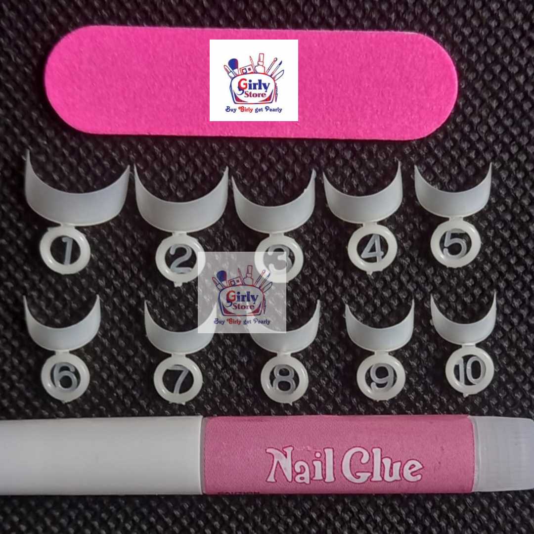 50pcs 10sizes High Quality Professional Saloon Quality Nails 18CK