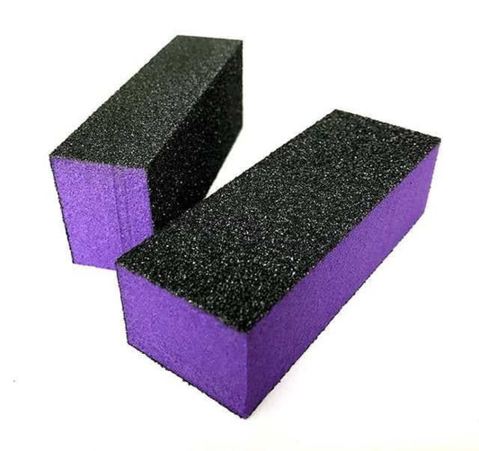 Nail Art Black and Purpler Nail Filer Buffer Block