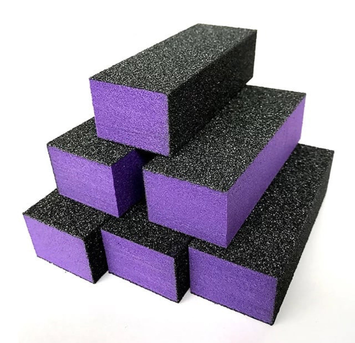 Nail Art Black and Purpler Nail Filer Buffer Block